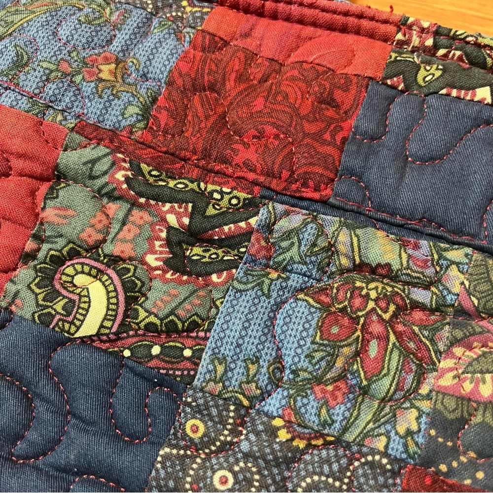 Donna Sharp Patchwork Quilted Purse Fall Purse Sh… - image 4